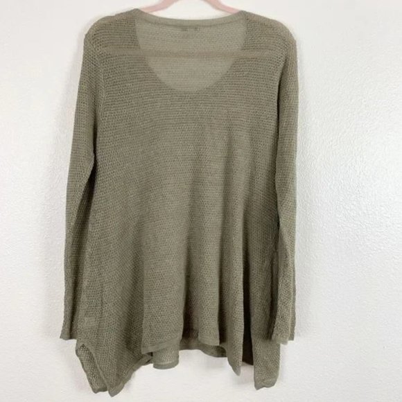 Pure Jill Taupe Knitted Linen Blend Tunic Blouse - Picture 2 of 6